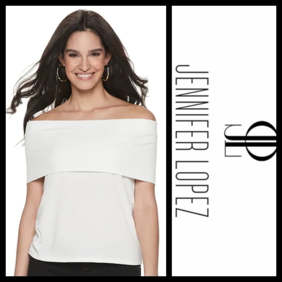 Jennifer Lopez Tops - Jennifer Lopez White Top NWT
